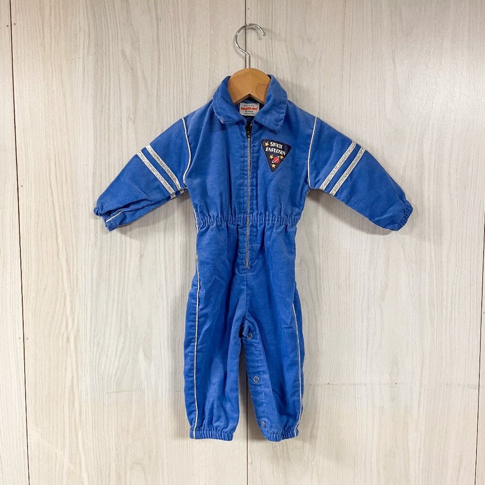 Vintage 70s Health-tex 12M Space Explorer Astronaut Halloween Costume Snowsuit